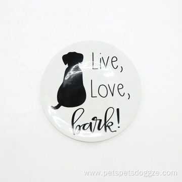 Wholesale Dog Ceramic Plate Pet Ceramic Decor Plate